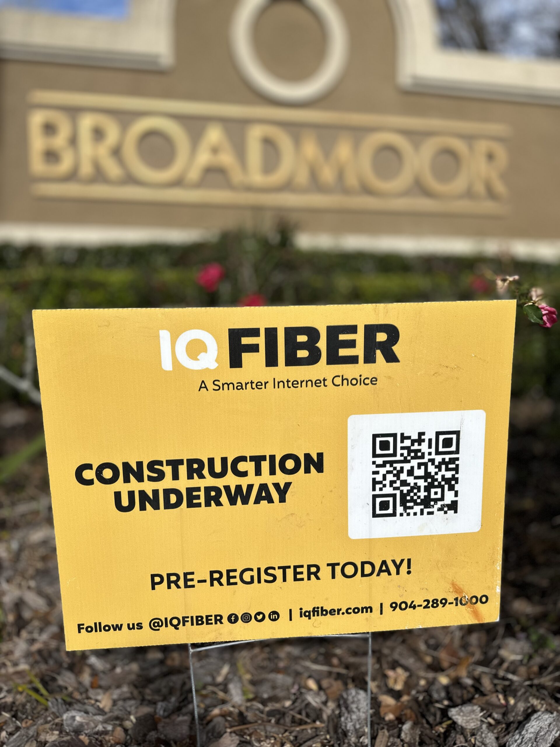 Internet service construction underway.