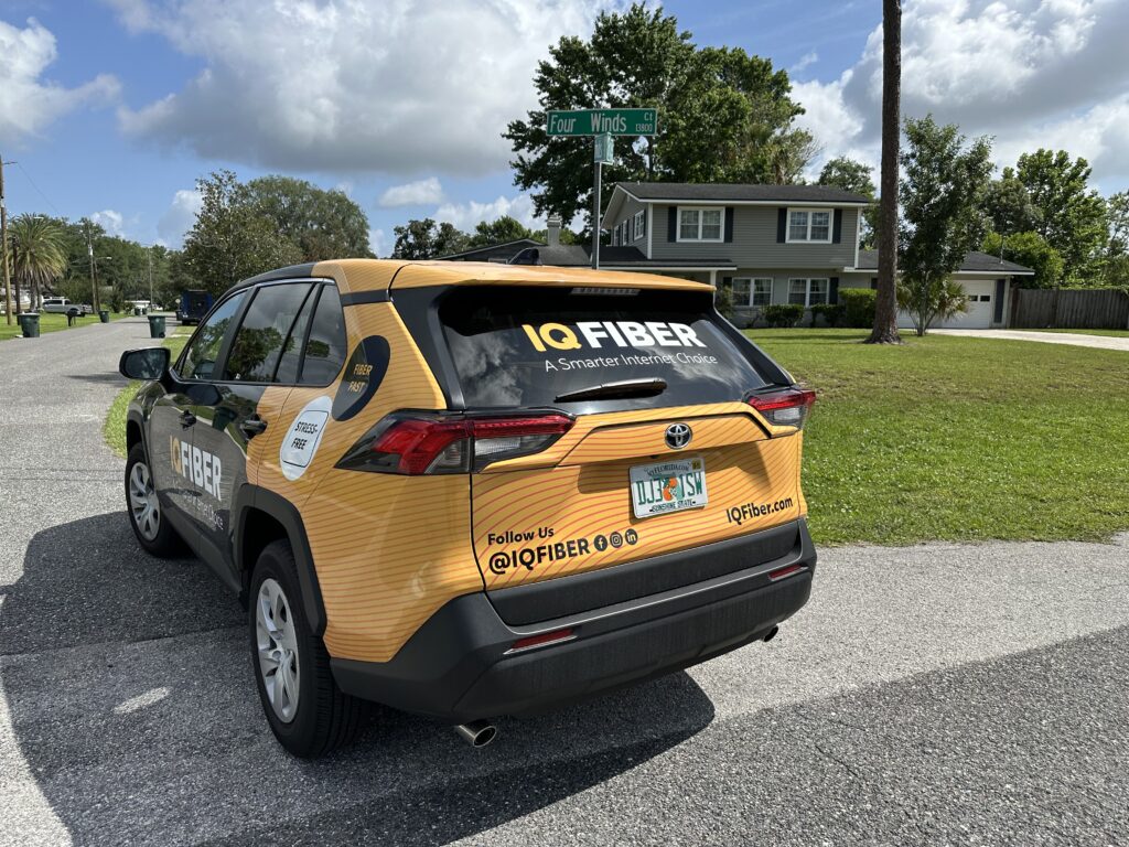 IQ Fiber truck out installing internet with speeds up to 5g