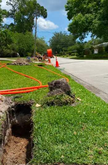 Fiber Line Being Buried